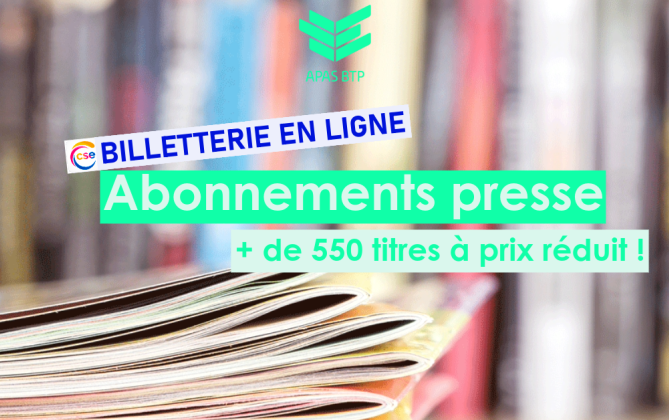 Votre abonnement presse moins cher !